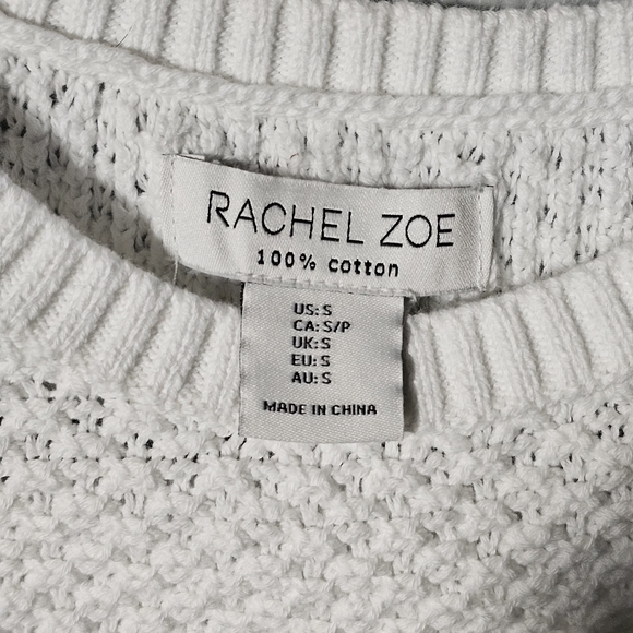 Rachel Zoe Sweater Short Sleeve Size Small 100% Cotton - Picture 4 of 5